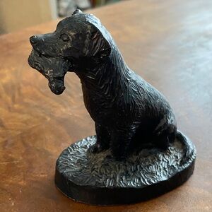 W& J Mining Memories Hunting Dog with Bird Made from British Coal Figure